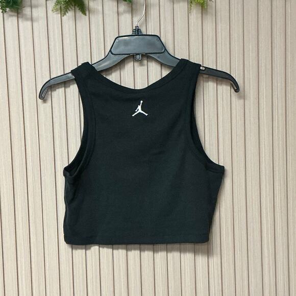 Air Jordan Women’s Ribbed Tank Top Black Size M DX4700-010 - Picture 3 of 8